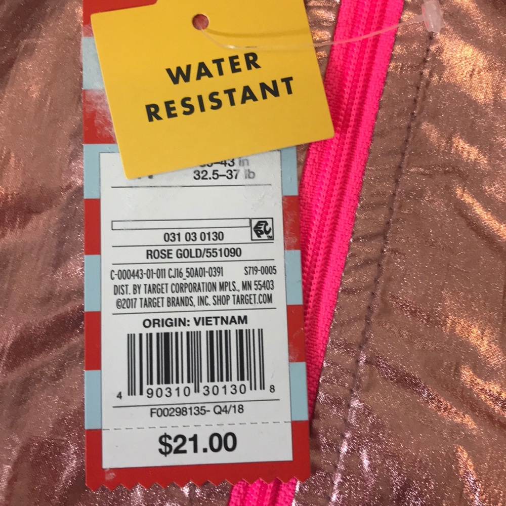 Girls metallic looking pink jacket NWT - Picture 2 of 6
